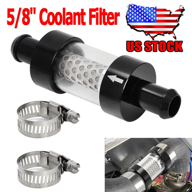 INLINE HEATER CORE Coolant Filter & Inspection System 5/8" Vehicles
