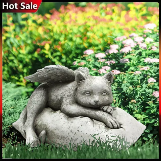 Modern Style Sleeping Angel Pet Ornaments Angel Pet Statue Outdoor Garden Decor
