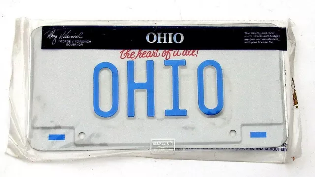 1990's Ohio SAMPLE License Plate # OHIO