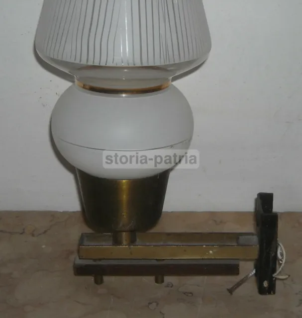 Decorativa Lampada Da Parete-Applique D'epoca-Design-Modernariato-Coppa Vetro
