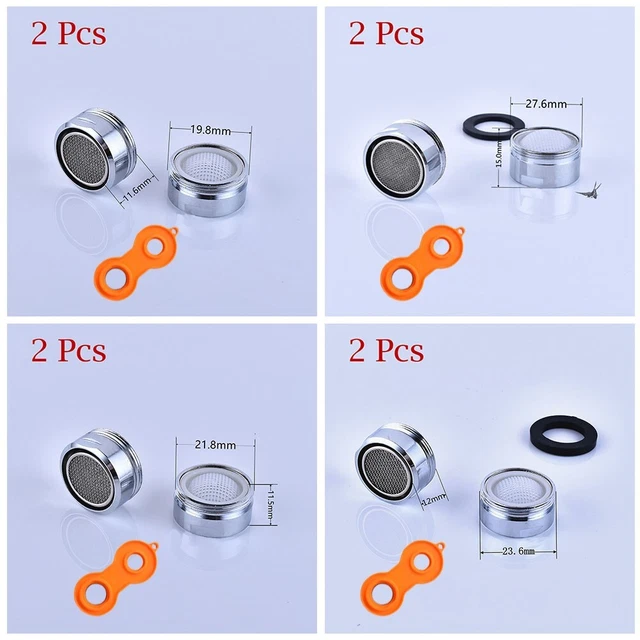 Práctico pico de malla de grifo aireador 2 piezas de accesorios boquilla de grifo