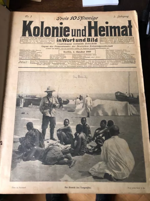 Kolonie und Heimat 3. Jahrgang 1909 / 1910 (KOMPLETT) in Wort und Bild. Unabhäng