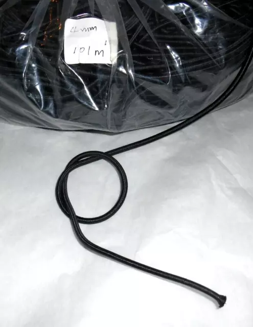 110 yards (101meters) 4mm BLACK elastic BUNGEE cord lot