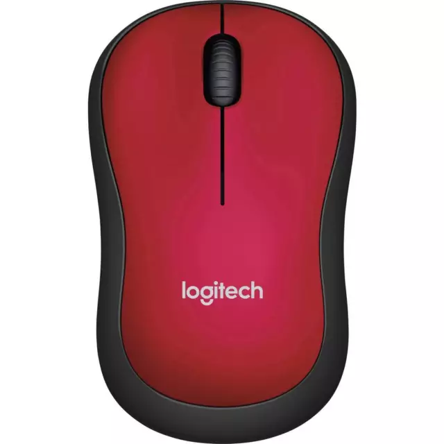 Logitech M185 Maus Funk Optisch Rot 3 Tasten 1000 dpi