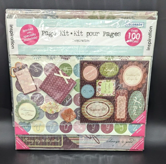 COLORBOK 12x12 Inspiration Scrapbook Kit Set Más de 100 Piezas *NUEVO*