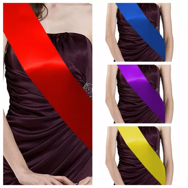 [JB] 10PCS Basic Plain Blank Hen Party Sashes Ribbon DIY Lady Belt Wedding 3