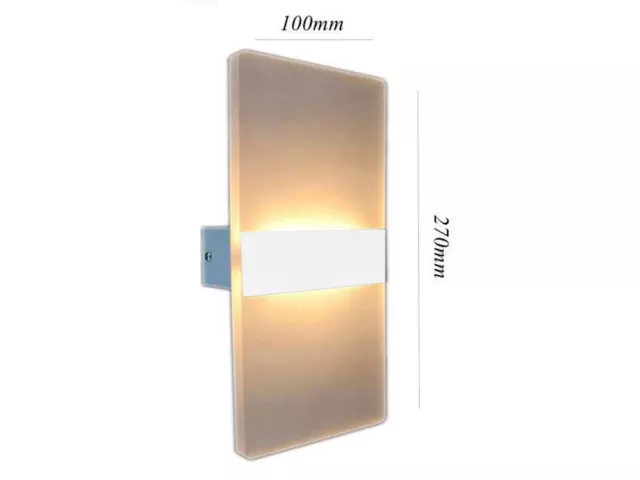 Applique A Led Da Parete Casa Arredo Moderno Lampada 3000K 16W Luce Calda Muro