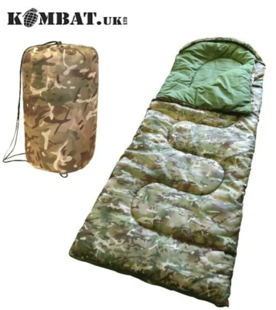 Kombat UK Kids Childs Cosy Camping Sleep Over BTP Camo Camouflage Sleeping Bag