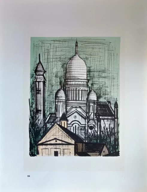 Bernard BUFFET (1928-99) Lithographie 1967 21x24cm Sacré-Coeur, Paris