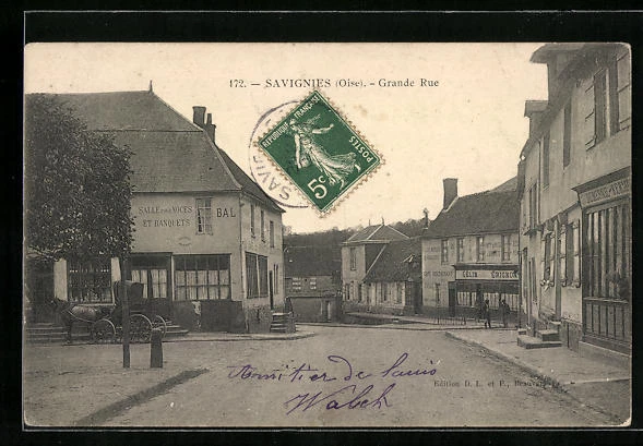 CPA Savignies, Grande Rue