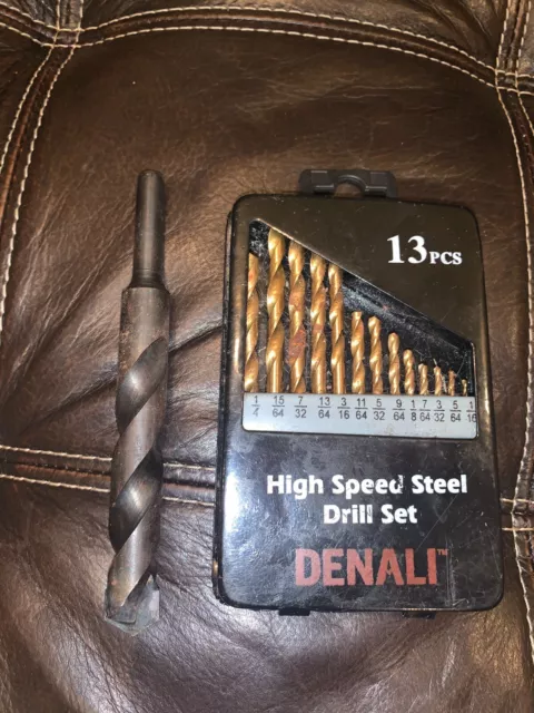 Denali 13 Piece High Speed Steel Drill Set with Extra Large Additional Drill Bit