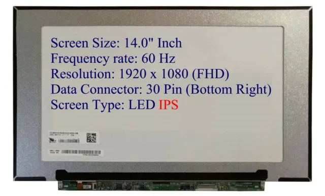 Asus Vivobook S14 S432 Ersatz 14,0" Fhd Qualität Ips Display Screen Panel Ag 2