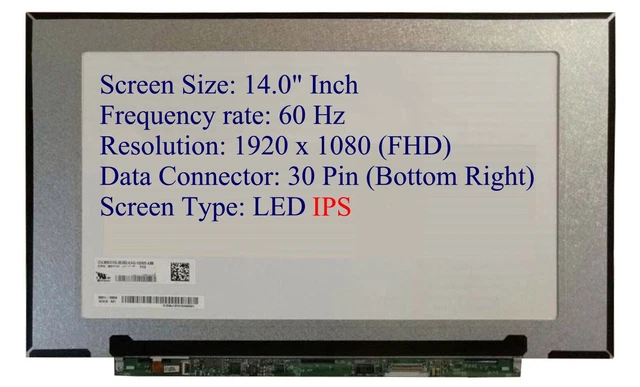 Asus Vivobook S14 S432 Ersatz 14,0" Fhd Qualität Ips Display Screen Panel Ag 2