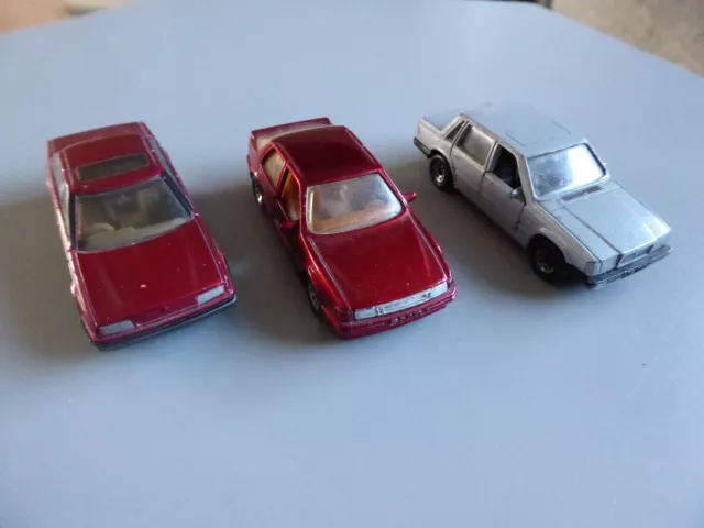 3 Used Matchbox Cars Volvo, Rover, Saab