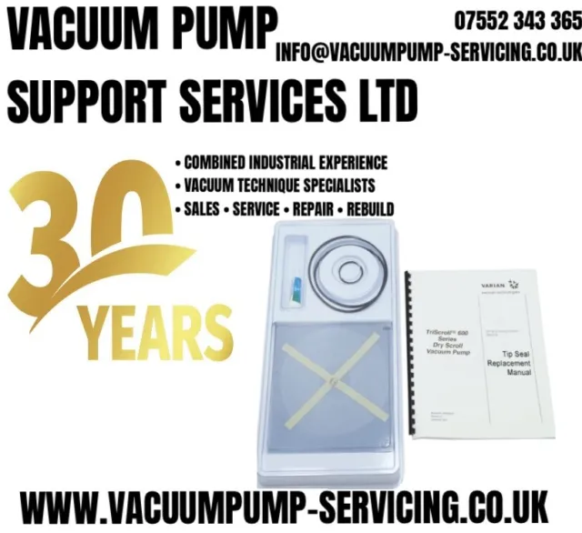 Varian Agilent TriScroll 600 Vacuum Pump Tip Seal Kit PN TSS0600TS- £450 INC VAT