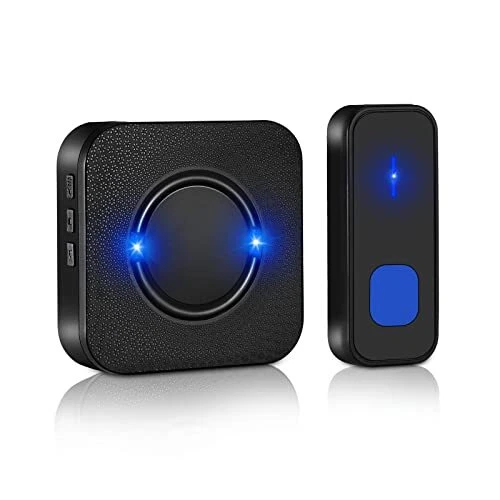 Vinabo Sonnette Sans Fil Exterieur Etanche Kit de Carillon Avec Récepteurs En...