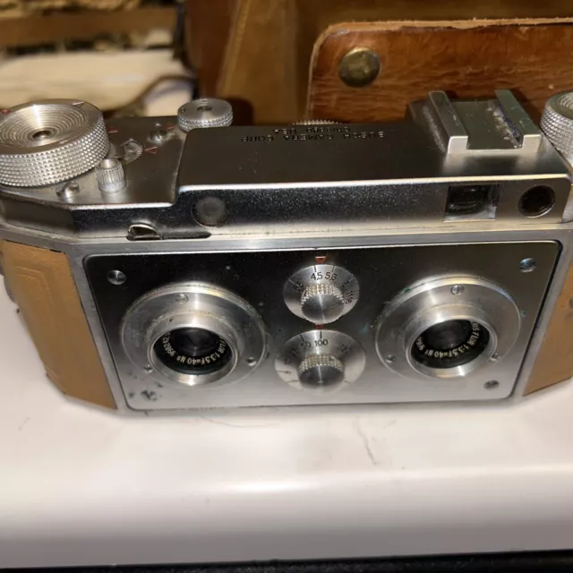 Antique Jules Richard Verascope F40 Stereoscopic Camera, Som Berthiot lenses