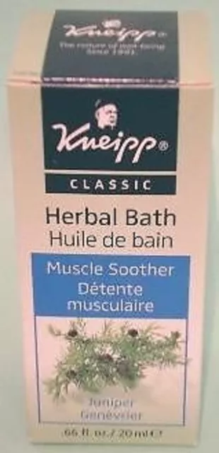 Kneipp Classic Herbal Bath Oil Juniper Muscle Soother .66oz New in box gr8 gift