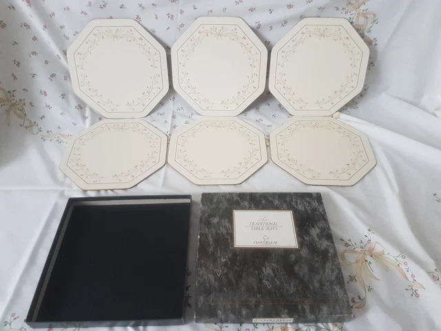 Cloverleaf Eternal Beau 6 x Octagonal Table Place Mats Boxed