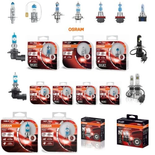 Osram Notte Breaker 200 Laser Argento LED H1 H3 H4 H7 H8 H11 HB3 HB4 Libera Wah