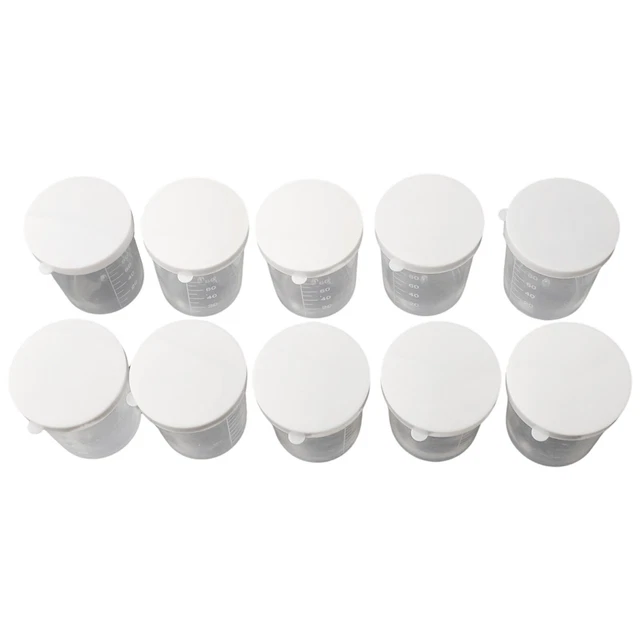 Comfort Axis Disposable Plastic Measuring Cups - 8 Ounce Clear Cups, Pack Of 100, Graduated With Ounce & Milliliter Scales