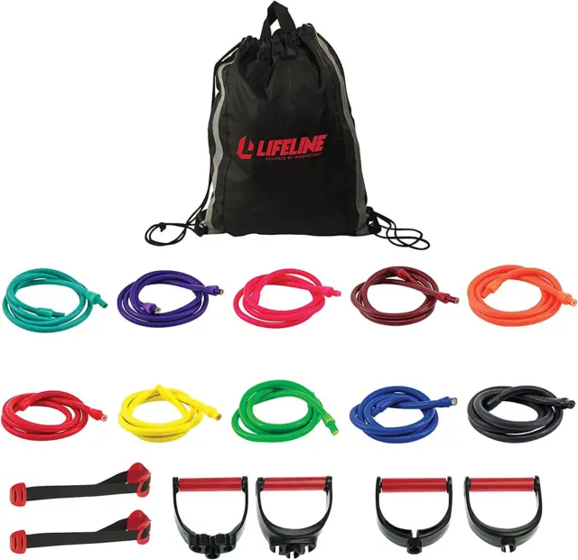 Lifeline Resistance Trainer Kit with 10lb to 100lb One Size, Multicolor