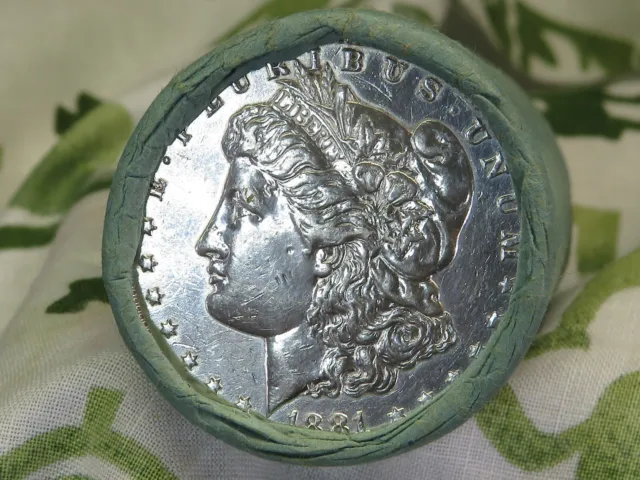 Roll Of 20 Silver Morgan Dollars 1881 End / Cc End #L @Tt307