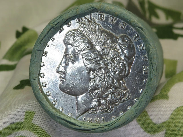 Roll Of 20 Silver Morgan Dollars 1881 End / Cc End #L @Tt307