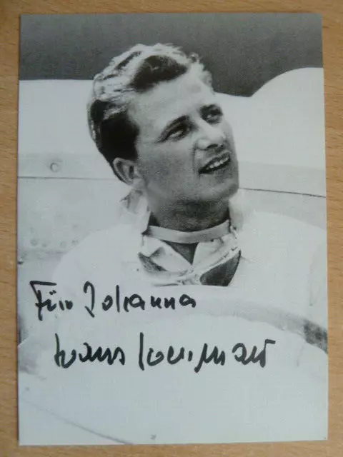 Hans Herrmann – Motorsport, Autogrammkarte (mit Widmung) III