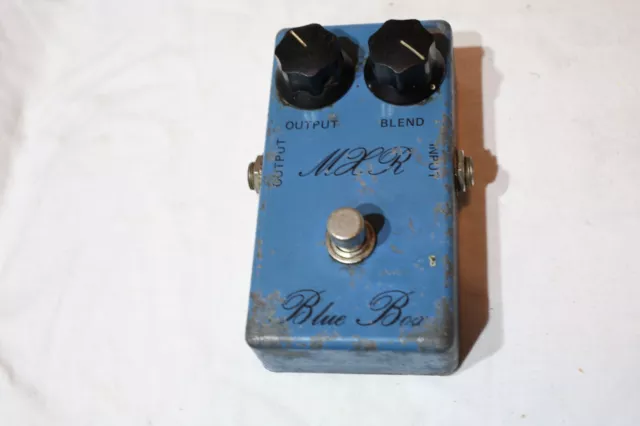 Vintage MXR MX-103 script Blue Box 1975 sub octave fuzz blend guitar fx pedal