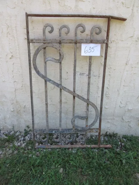 Antique Victorian Iron Gate Window Garden Fence Architectural Salvage Door #635 3