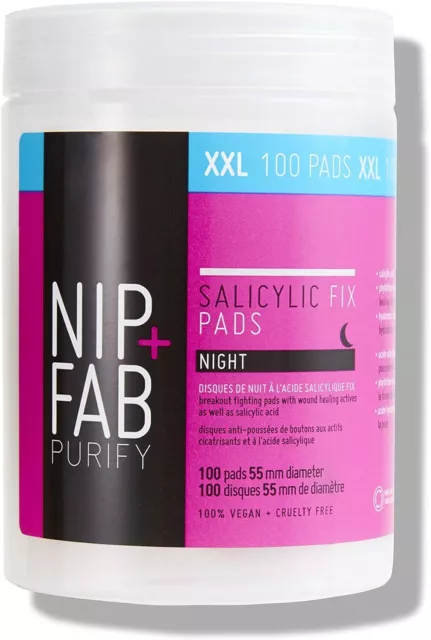  Nip + Fab Glycolic Acid Night Face Pads with Salicylic
