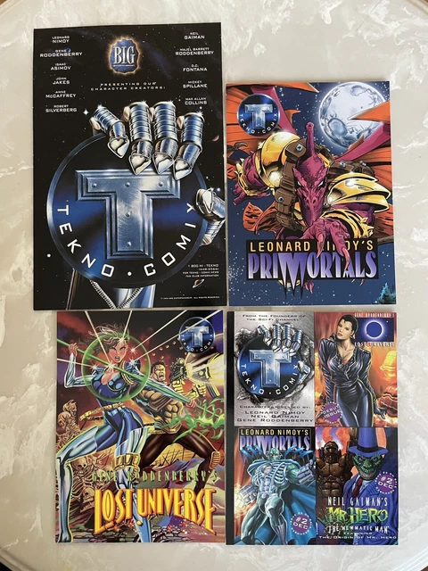 Tekno Comix Promo Sheets (1994, 1995) - Nimoy, Roddenbury, Gaiman - NM