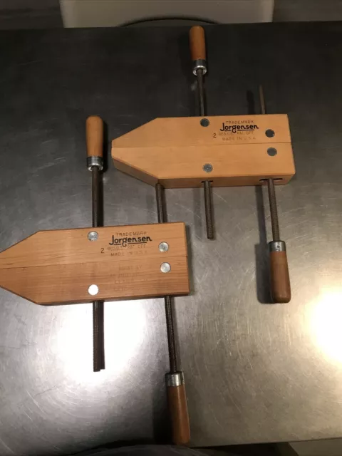NICE (Lot Of 2) Jorgensen 12" Wood Adjustable Clamp Co. Wood Clamp USA