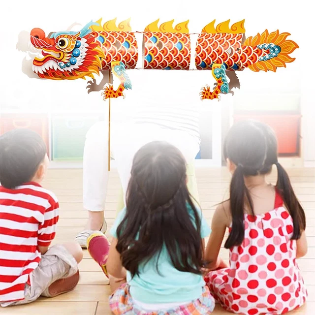 DIY Dragon Lantern Making Material Pack Dragon Boat Festival Toys Kids