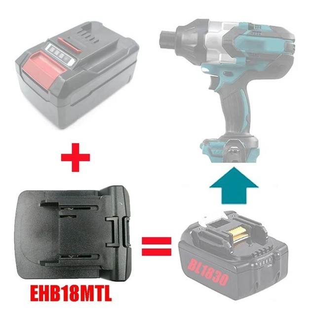 Adaptador de herramienta eléctrica EHB18MTL convertidor usar batería de iones de litio de 18 V con facilidad