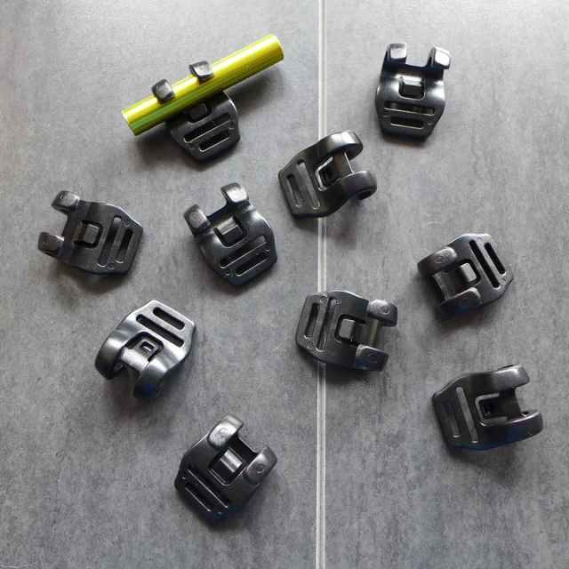 Hochwertige Doppelkralle Zeltstangenclips - bis zu 8,5 mm Stangen - Campingzelt - 10er-Pack 6