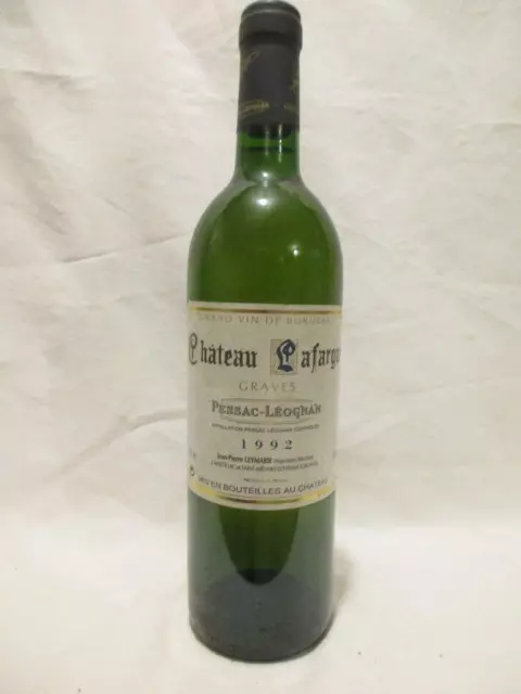 graves château lafargue blanc 1992 - bordeaux france