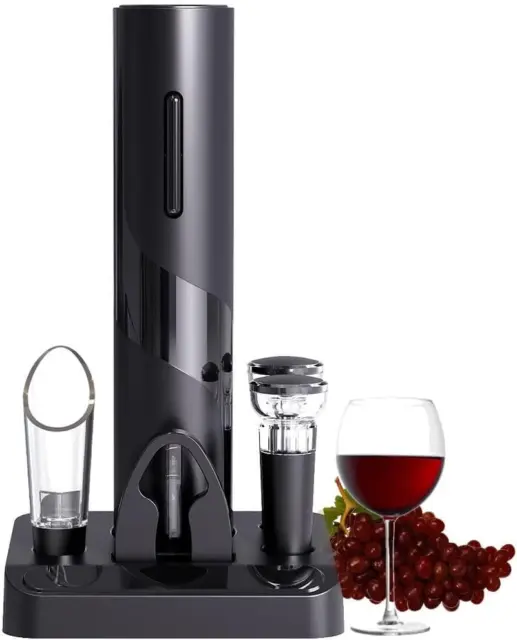 Electric Wine Opener Set Battery Operated Wine Bottle Corkscrew Opener with Foil