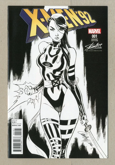 X-Men '92 #1 Campbell Stan Lee Collectibles B&W Variant NM 9.4 2016