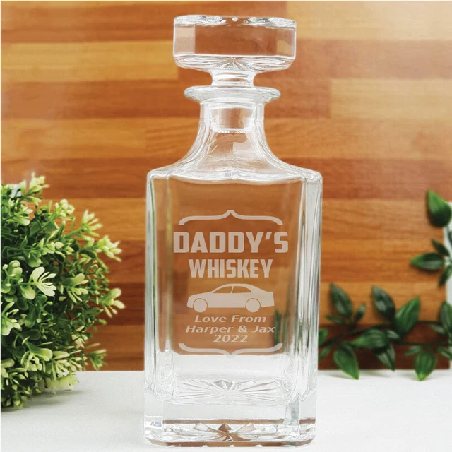 Dad Engraved Personalised Whisky Decanter 700ml - Made To Order Custom Gift A...