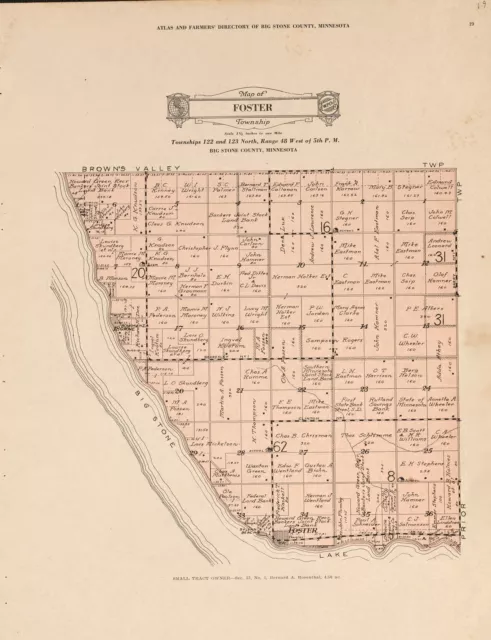 1931 Atlas BIG STONE COUNTY plat maps MINNESOTA GENEALOGY history Land DVD P157