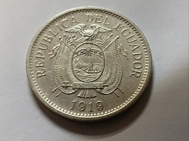 1919 Ecuador 10 Centavos High Grade