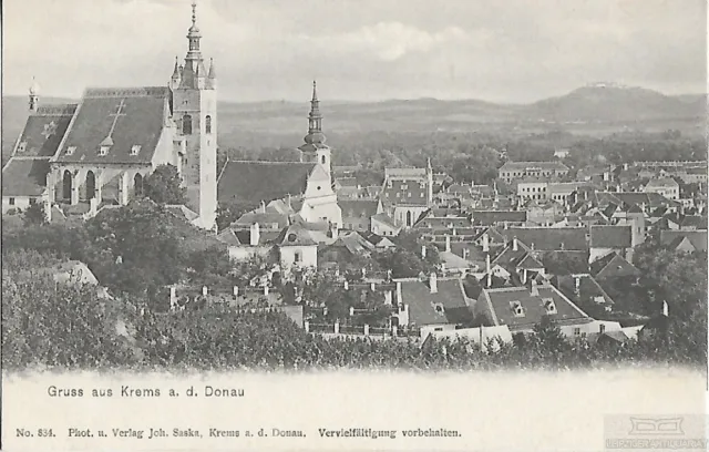 AK Gruss aus Krems a.d. Donau. ca. 1907, Postkarte. Serien Nr, ca. 1907