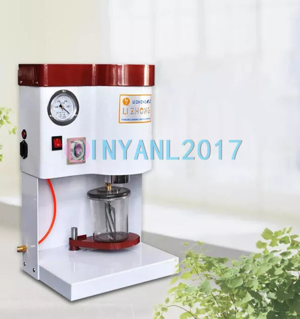 220V Dental Lab Vacuum Mixer Mixing Vibrating Machine Work with Air Compressor #