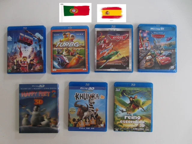 LOT de 7 blu ray  dont disney et 3D [Anglais + Espagnol + Portugais]