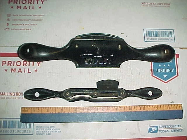 Antique Stanley No. 80 Cabinet Scraper & No. 60 Double Iron Spoke Shave Plane