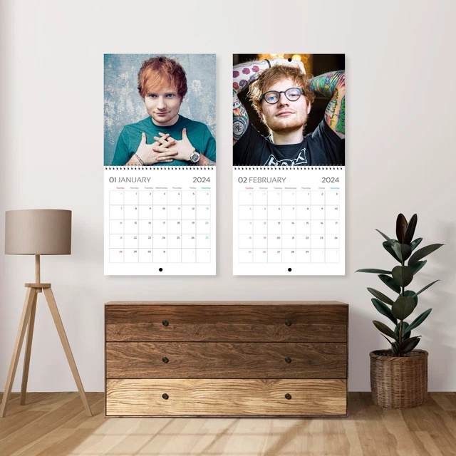 ED SHEERAN CALENDAR 2024, Ed Sheeran 2024 Celebrity Wall Calendar £23.