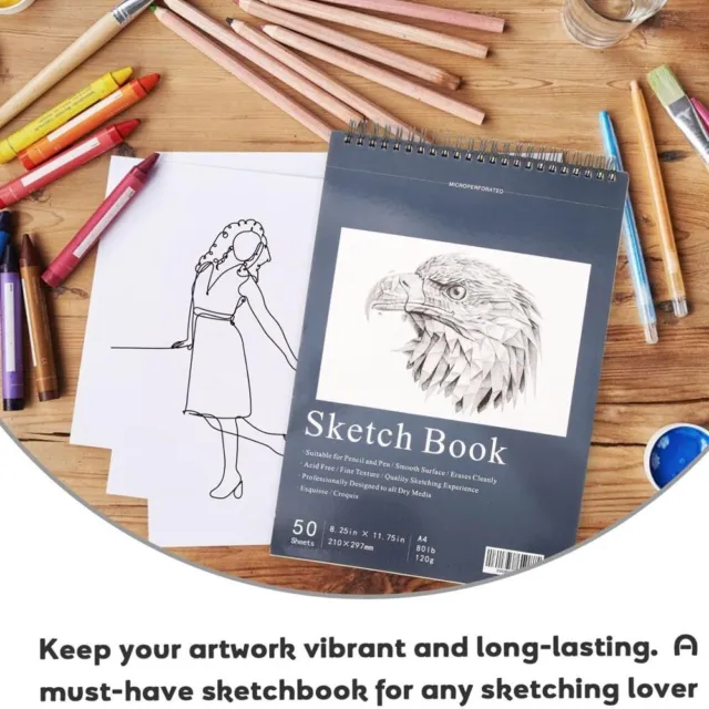 ACID-FREE SKETCHING DRAWING Pad Thick Paper Art Sketchbook Sketch Book  Adults $24.06 - PicClick AU