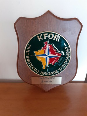 CREST NATO MULTINATIONAL BRIGADE SOUTH WEST MSU CARABINIERI KFOR WALL PLAQUE 